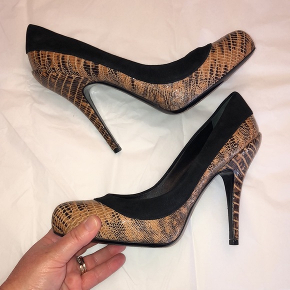 Christian Dior Animal Print Stiletto Heels with Suede Trim, Size 38/8. - Picture 14 of 16